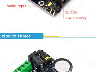 Плата цифрового усилителя звука с двойной мощностью, 2x15 Вт, PAM8610, класс D, 12 В foto 2