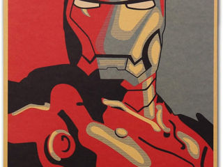 Винтажный постер супергероя Marvel «Железный человек» в стиле ретро 20 x 14 дюймов, без рамы