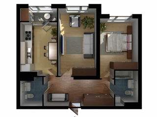 Apartament cu 2 camere, 64 m², Centru, Criuleni foto 2