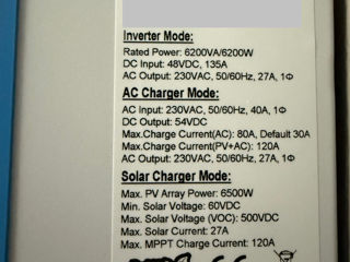 Invertor Off-Grid 48V-220V Easun Smg-II 6.2KP foto 8