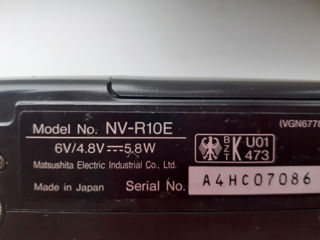 видео камера Panasonic NV-R10 E б/у,на ремонт или запчасти foto 2