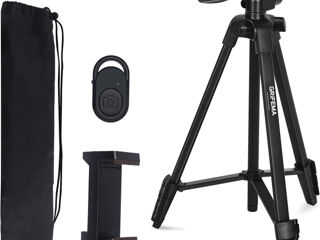 Nou Tripod 140cm + telecomanda Bluetooth + suport telefon / для камер и телефонов