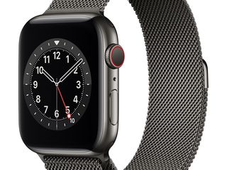 Apple watch 6 40 mm Graphite stailnees Steel Case Graphite Milanese Loop nou sigilat