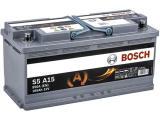 Bosch S5 A15 AGM 105Ah 950A- 4500 лей!