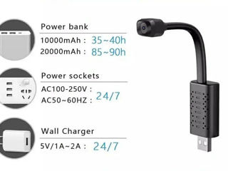 Mini camera WIFI USB на гибкой ножки с ночной подсветкой, датчик движения foto 6