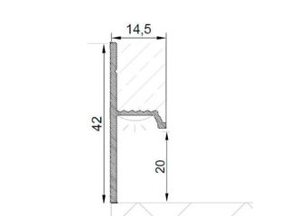 Soclu de montaj ascuns 20 mm pentru gips-carton Negru ASP102B PP 100mm foto 11