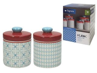 Recipient Din Ceramica 600Ml Tognana Kubik Azzurro