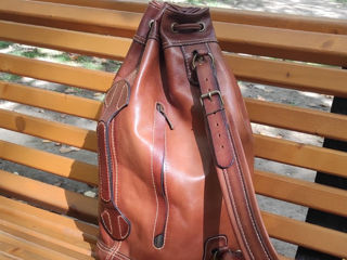 Кожаный рюкзак на каждый день, для тренировок, поездок, путешествий. foto 4