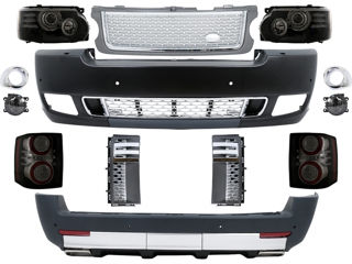 Pachet Exterior Autobiography Design compatibil cu Land Range Rover Vogue L322 (2002-2012) Grile Neg