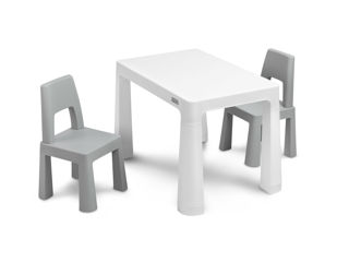Toyz Monti Set masuta cu 2 scaunele din plastic, gri foto 12