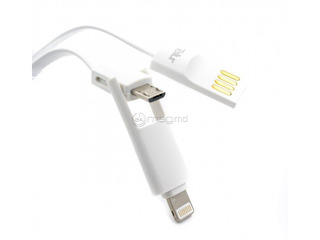 Cablu tellur 2 in 1 microusb apple iphone,ipad (lighting) nou (credit-livrare)/ кабель tellur 2 in 1 foto 1