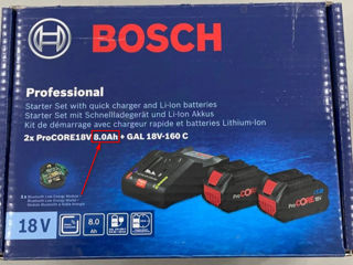 Аккумуляторы Bosch Pro Core 8 ампер / 12 ампер foto 4