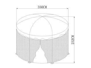 Pavilion hexagonal, inaltime 2.5m. Павилион, палатка. Nou. Livrare foto 5