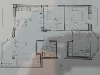 Apartament cu 3 camere, 89 m², Durlești, Chișinău