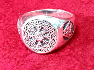 Серебряное мужское кольцо викингов foto 3