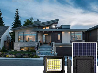 Lumină cu energie solară IP67 Lampă de perete exterior impermeabilă 200W Lumină solară cu LED Proiec