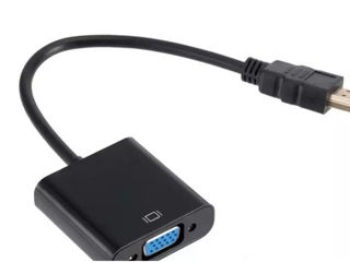 Adapter HDMI-VGA - Gembird A-HDMI-VGA-03, HDMI to VGA and audio adapter cable, single port, Black foto 3