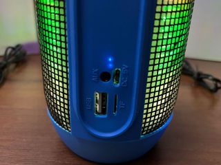 Boxă Pulse portabilă wireless cu bluetooth, aux, microfon, radio și leduri, nouă în cutie! foto 2