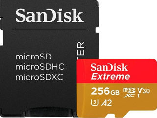 Карта Памяти Sandisk ExtremeMicrosdxc Uhs-i 256 16 CАдаптером —новые