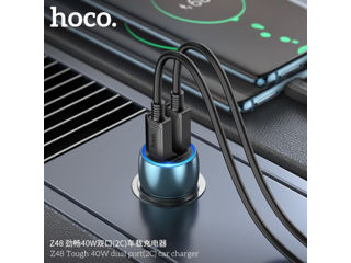 ncărcător auto HOCO Z48 Tough 40W dual port(2C). foto 1