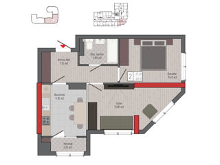 Apartament cu 3 camere, 73 m², Centru, Comrat foto 6