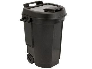 Container Pentru Gunoi Pe Rotile 110L, Plastic, Negru