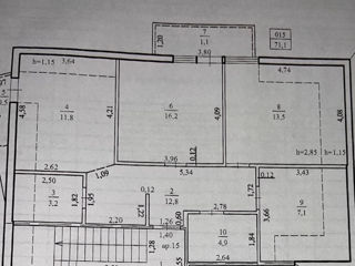 2-х комнатная квартира, 71 м², Чокана, Кишинёв фото 2