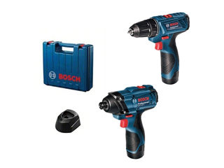 Set mașină de găurit + mașină de înșurubat GSR-120/GDR-120 100 Nm 2.0 Ah (Li-Ion) 12 V 3600 rot/min