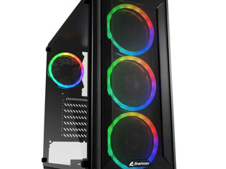 new / Корпуса SHARKOON ATX, сarcase PC, RGB Case, Black/White, Mesh / Deco foto 13