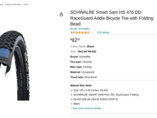 Schwalbe, Smart Sam 29x 2.60 Super покрышки для велосипеда! Super Price! foto 4