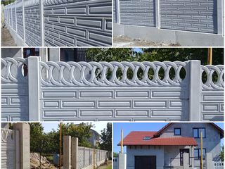 Garduri din beton, garduri din plite, garduri la comanda, chisinau, фундамент под забора, колоны foto 7