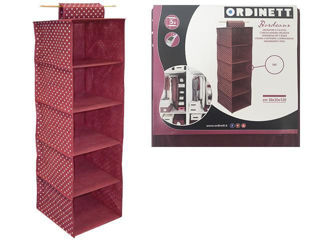 Organizator Suspendabil Ordinett 5 Sectii, 30X30X120Cm, Bordeaux, Textil foto 1