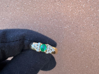 inel superb , emerald ,diamante , эксклюзивное изумруд, бриллианты foto 2