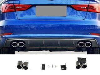 Ornamente Evacuare compatibil cu Audi A3 (2012-2017) S3 Quad Design foto 1