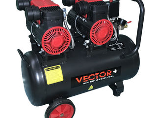 Безмасляный компрессор vector+ (1520wx2) 50l/ compresor de aer vector+ (1520wx2) 50l