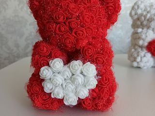 Мишка из роз, оригинальный подарок для девушки ! Ursulet din roze foto 2