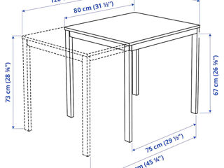 Masă de bucătărie cu extensie IKEA / Livrare în toată Moldova / Credit 0% foto 5