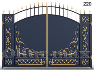 Porți, balustrade,  garduri,copertine, gratii, uși metalice și alte confecții din fier forjat. foto 2