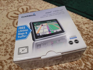 Garmin GPS Navigator Nuvi1450 cu ecran mai mare (5-inch!) + toate accesoriile incluse + harti 2024