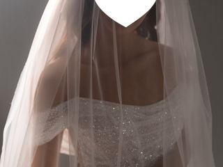 Rochie de mireasă MillaNova Camelia stare ideală (necununată) marimea xs/s + voal cadou foto 2
