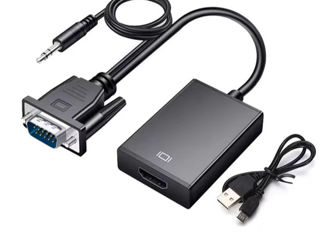 Adapter VGA to HDMI 1080P + audio + power