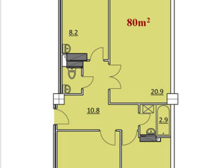 Apartament cu 3 camere, 81 m², Botanica, Chișinău