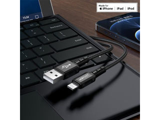 Cablu de date de încărcare din aliaj de aluminiu ACEFAST C1-02 USB-A la Lightning foto 6