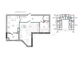 Apartament cu 1 cameră, 57 m², Centru, Strășeni foto 2