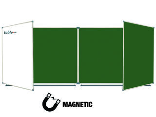 Tabla scolară magnetică cu 6 suprafețe. Доска для мела магнитная раскладная с шестью поверхностями. foto 2