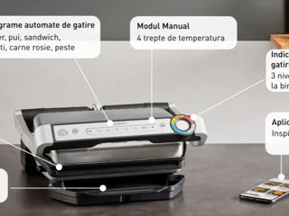 Gratar electric Tefal OptiGrill+ GC718D10, 2000W, 6 programe automate foto 7