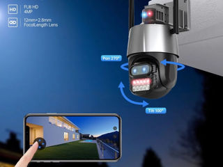 Ip camera PTZ 4MP/8MP wi-fi, zoom 8x, icsee foto 7