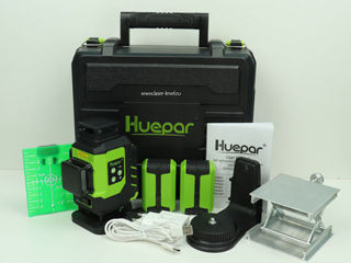 Новый компактный лазерный уровень 4d huepar ls04cg с зелеными лучами от лазерных излучателей osram. foto 2