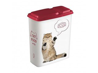 Container Pentru Hrana Lucky Pet 2.3L, Pisici, Bordo foto 1