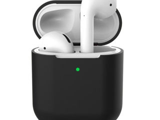 Husă moale neagra Schock-proof pentru Airpods 2 foto 1